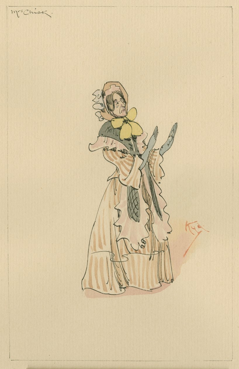 Mevrouw Chick, c.1920s door Joseph Clayton Clarke