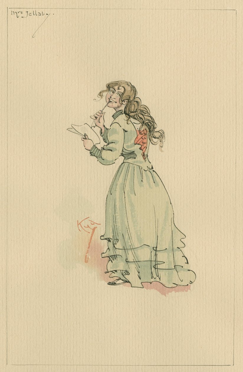 Mevrouw Jellaby, c.1920s door Joseph Clayton Clarke