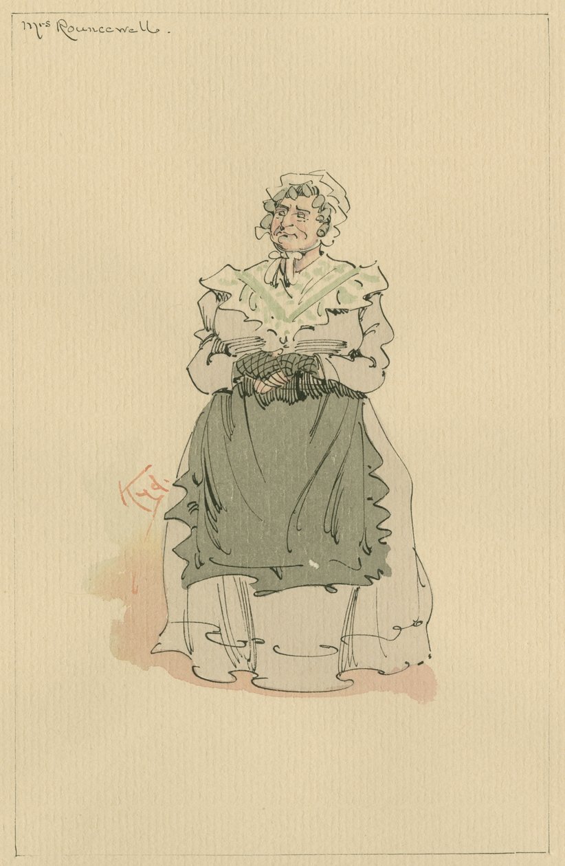 Mevrouw Rouncewell, c.1920s door Joseph Clayton Clarke