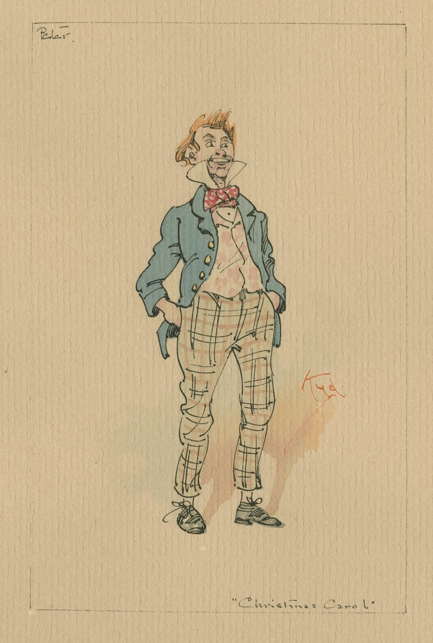 Peter Cratchit - Een kerstlied, c.1920s door Joseph Clayton Clarke