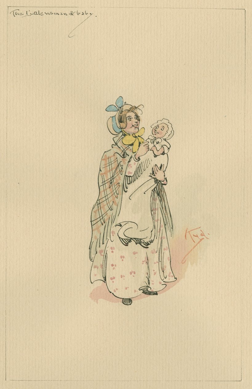 De Lale Dame en Baby, ca. 1920s door Joseph Clayton Clarke