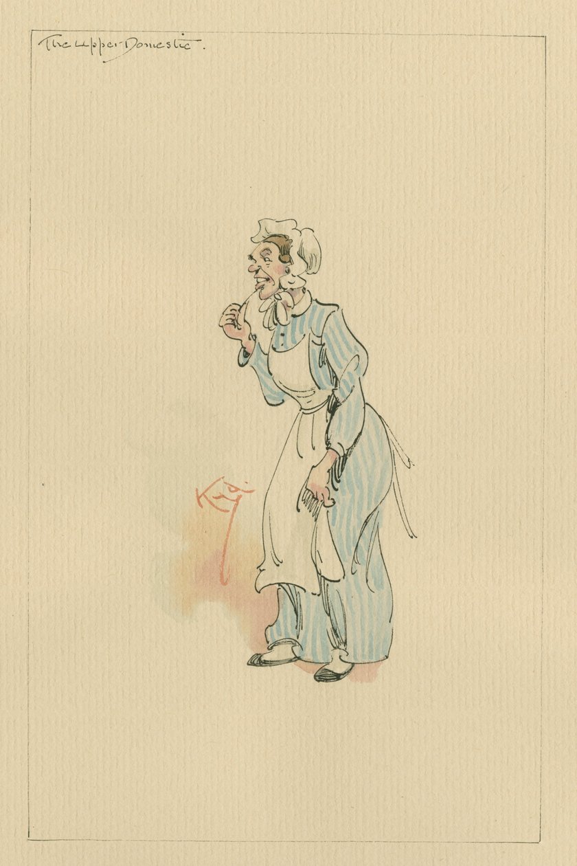 De Bovenste Huishoudster, c.1920s door Joseph Clayton Clarke