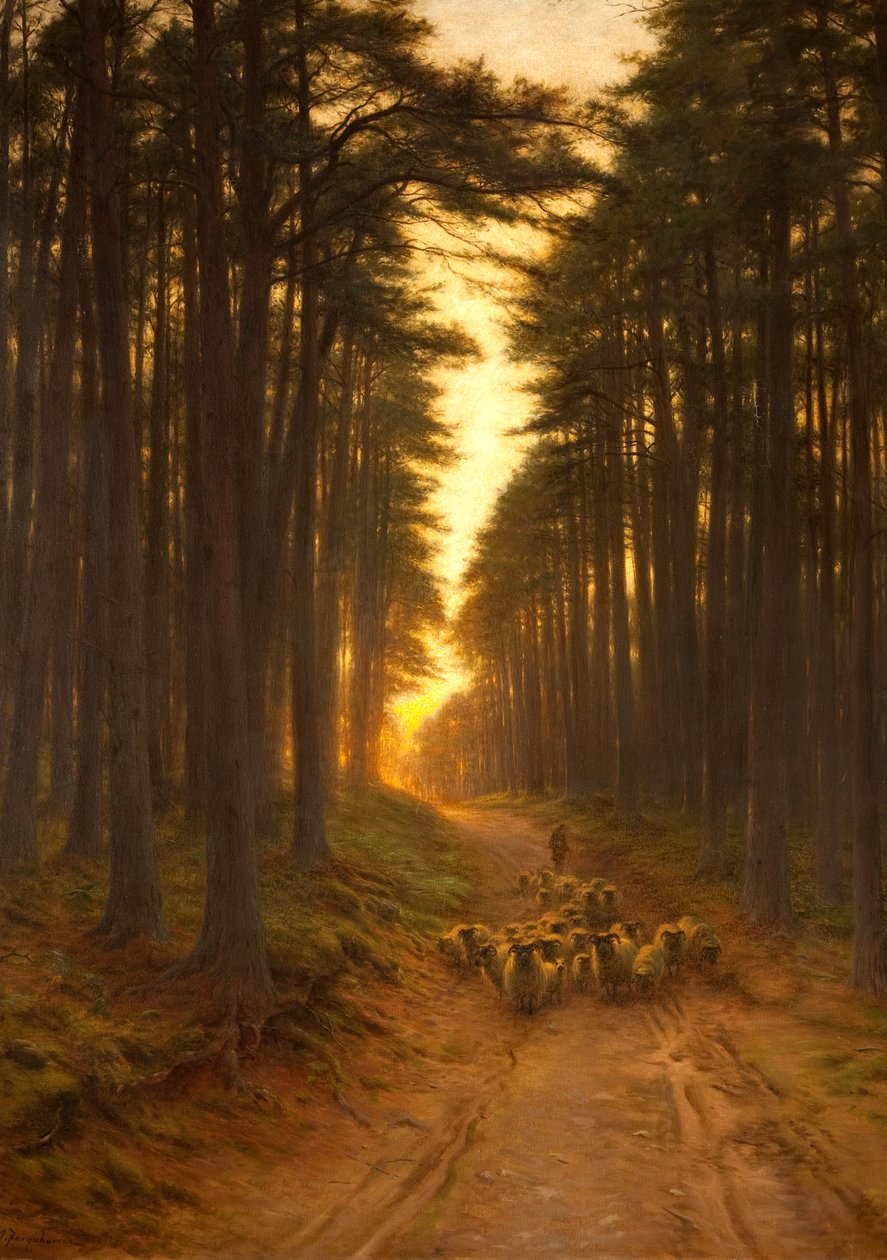 Nu kwam de stille avond, c.1905 door Joseph Farquharson