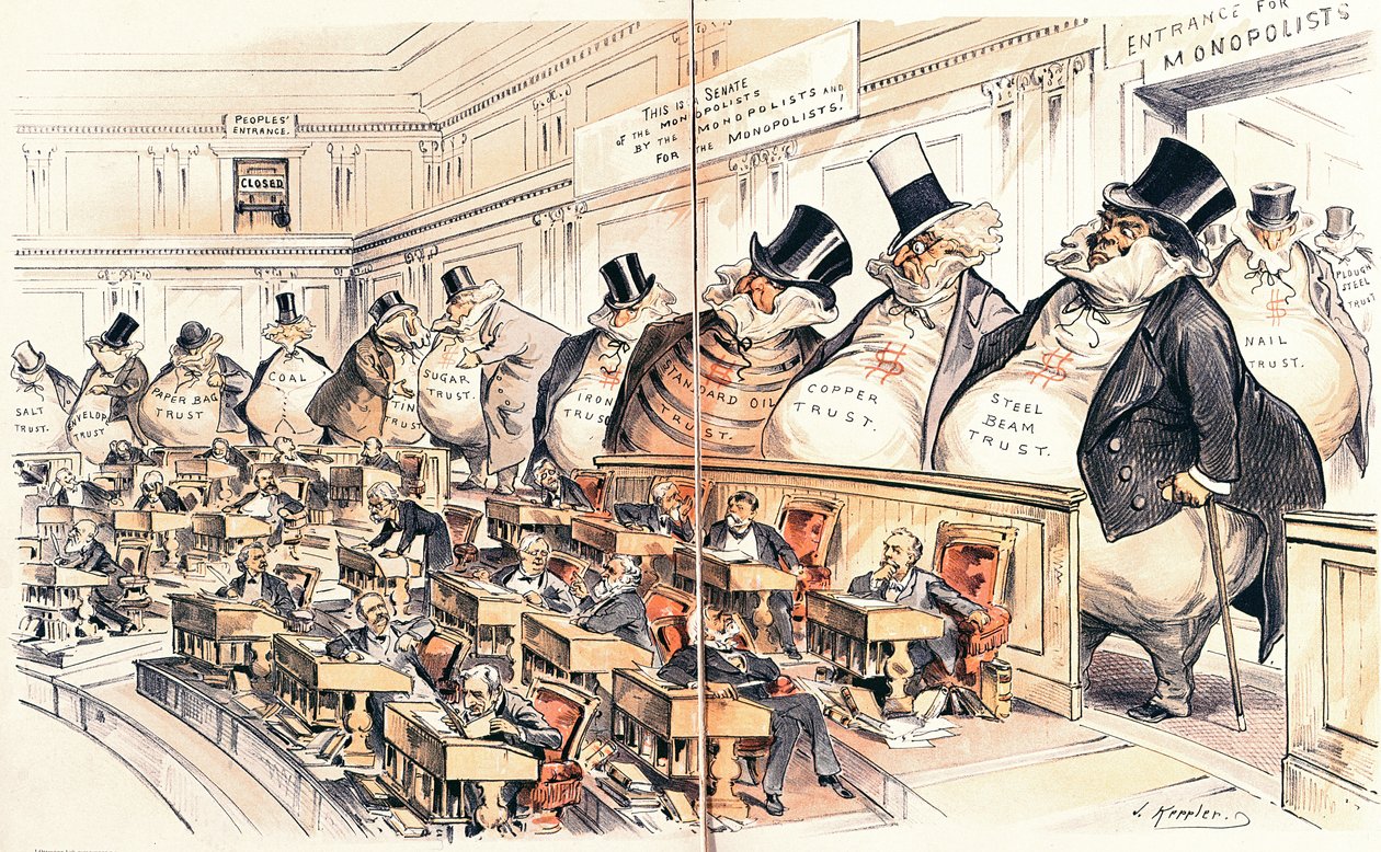 De Bazen van de Senaat, illustratie uit het Amerikaanse tijdschrift 