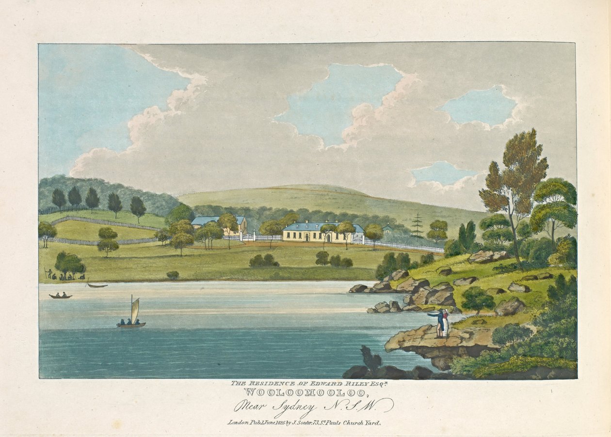 De woning van Edward Riley Esquire, Wooloomooloo, nabij Sydney N.S.W. door Joseph Lycett