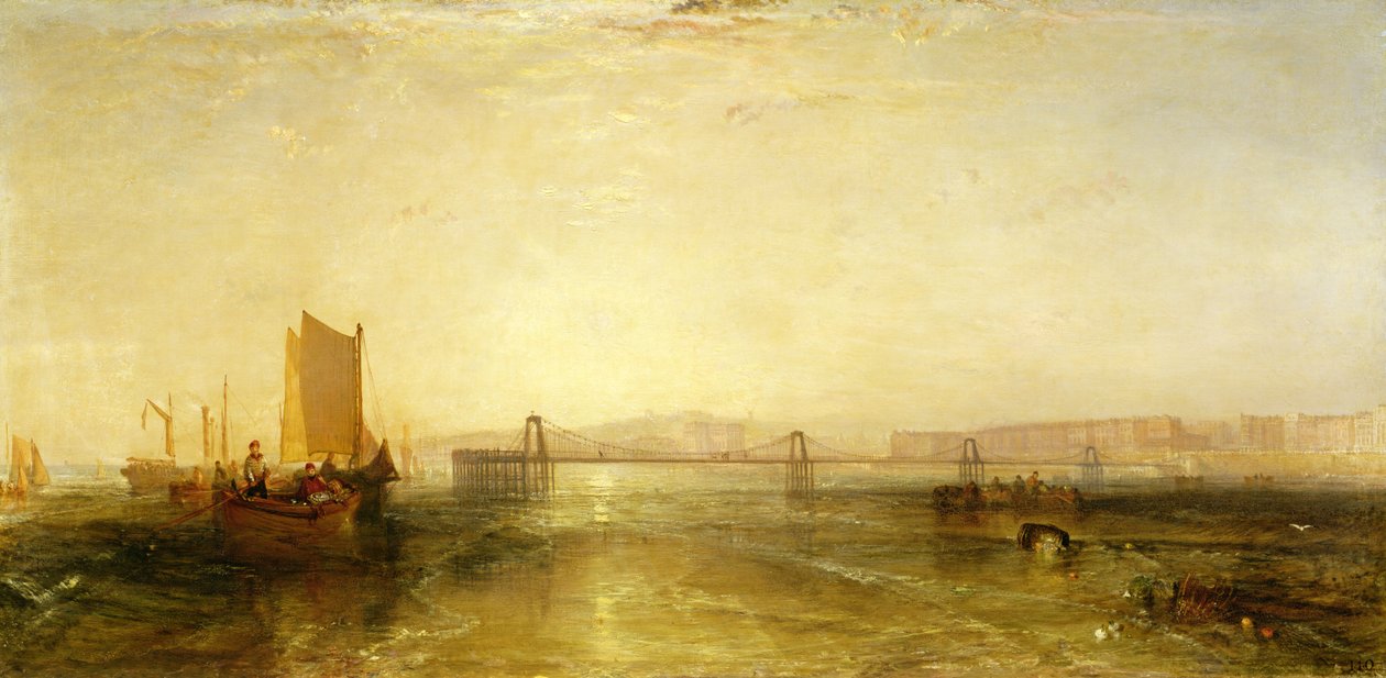 Brighton vanaf de zee, c.1829 door Joseph Mallord William Turner
