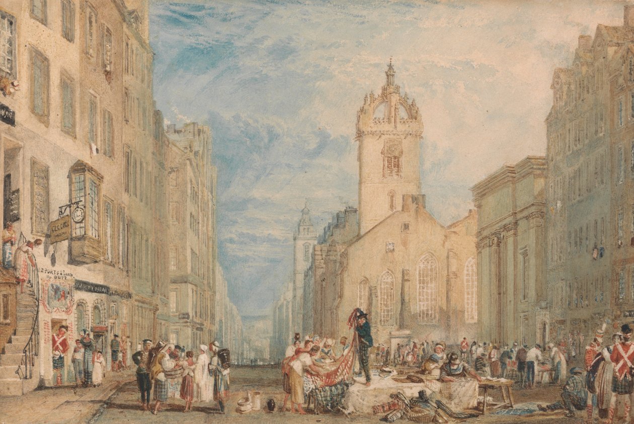 Hoofdstraat, Edinburgh door Joseph Mallord William Turner