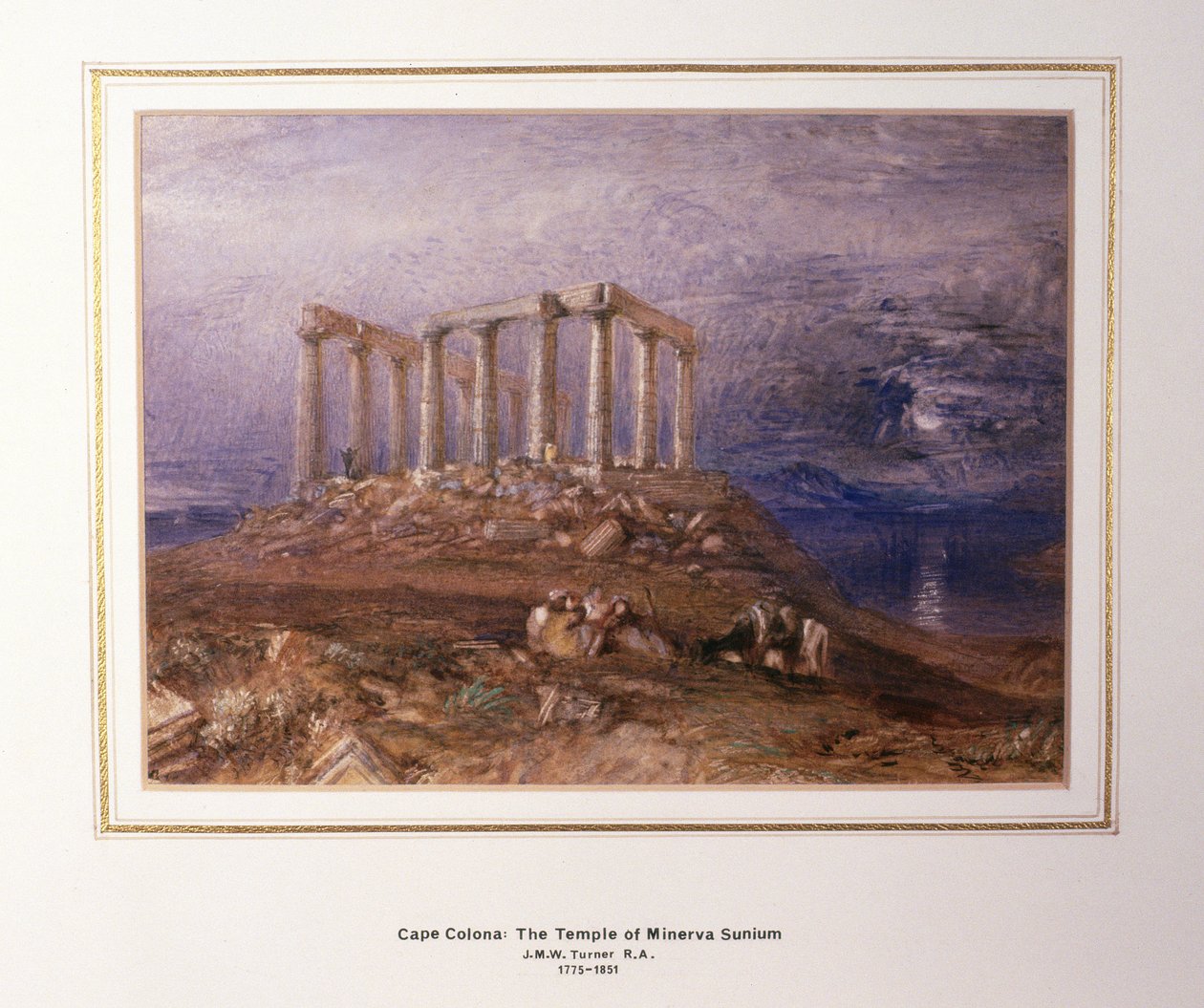 De Tempel van Minerva in Sunium, Kaap Colonna door Joseph Mallord William Turner