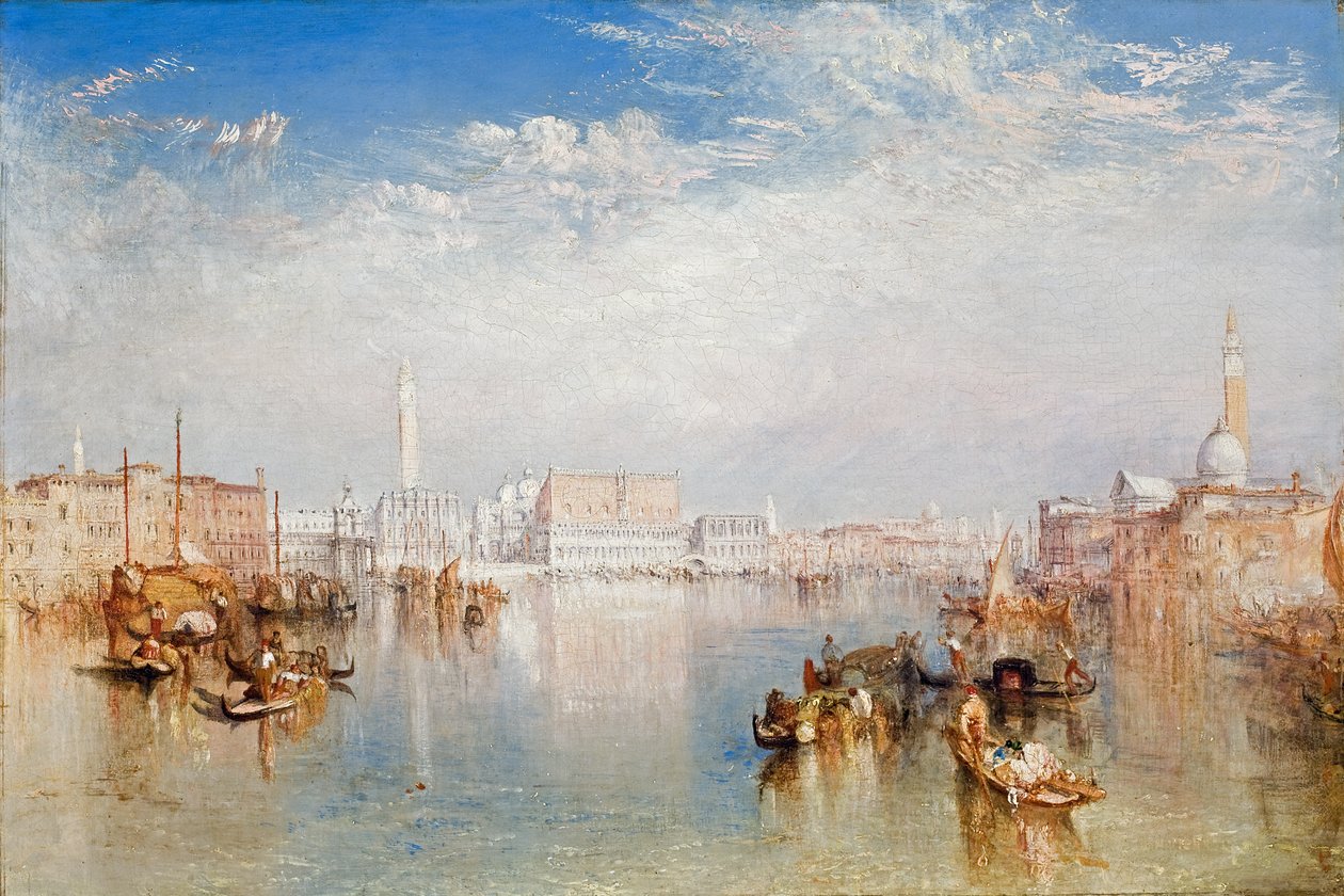 Uitzicht op Venetië: Het Dogepaleis, Dogana en een deel van San Giorgio, 1841 door Joseph Mallord William Turner