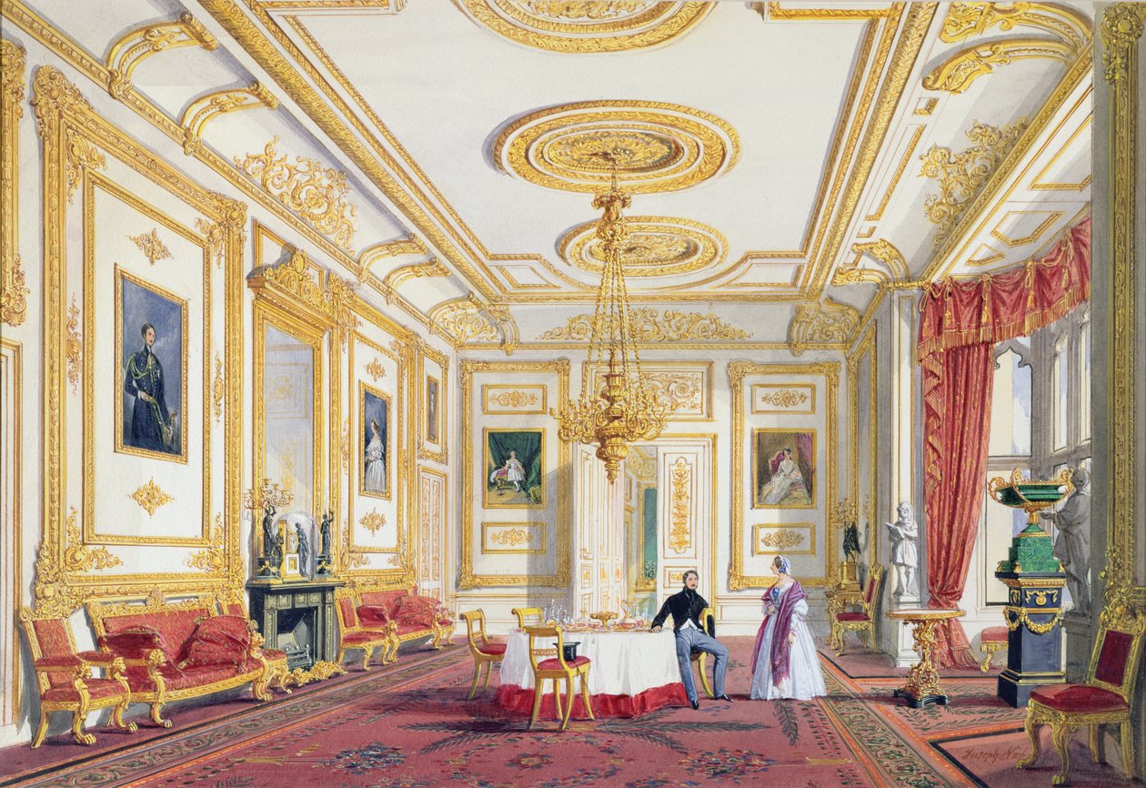 De Witte Tekenzaal in Windsor Castle door Joseph Nash