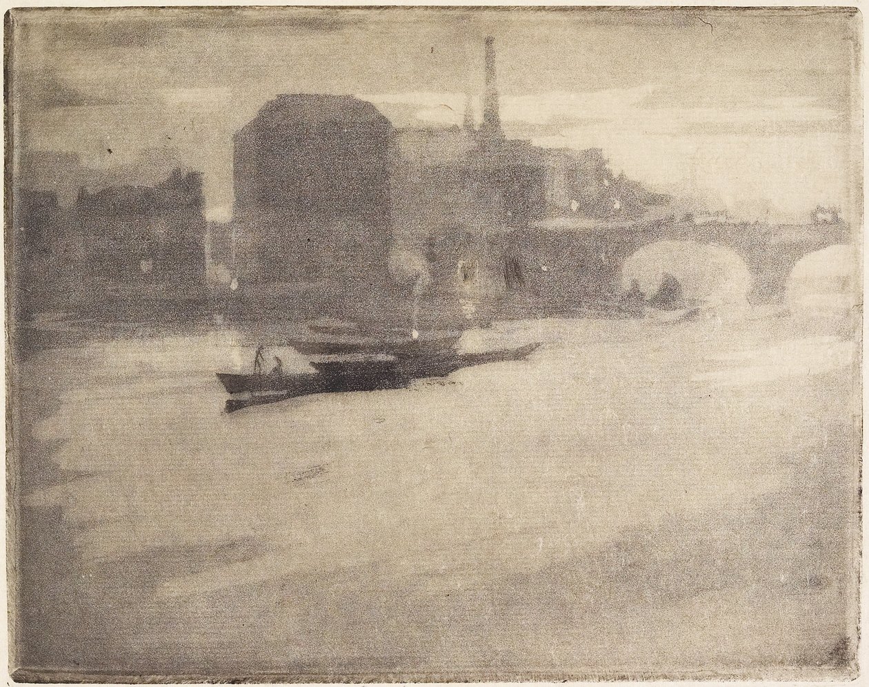 La Tamise (De Theems), 1894 door Joseph Pennell