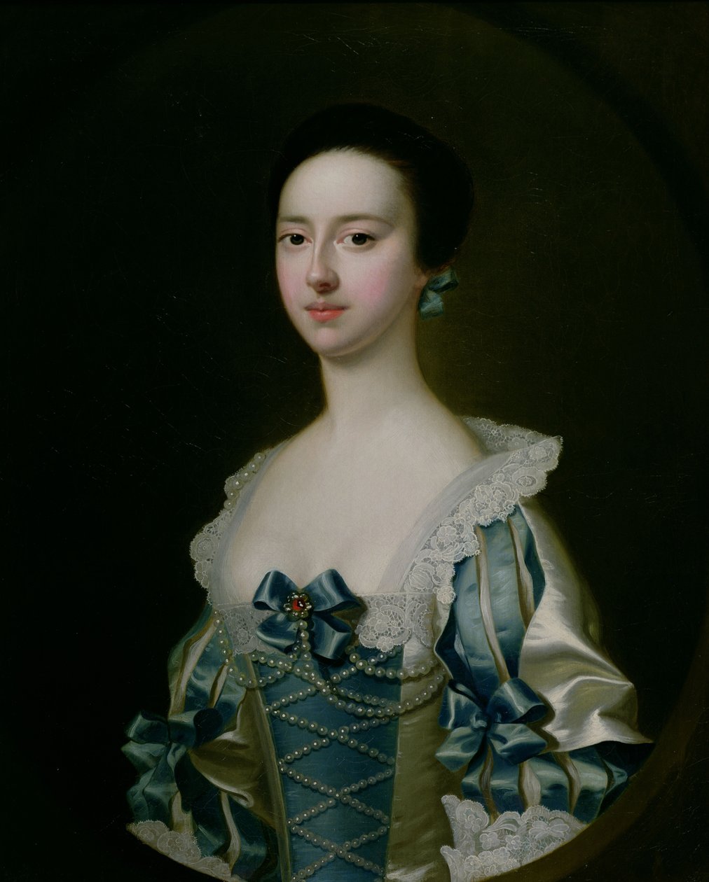 Anne Bateman, later Mrs. John Gisbourne, 1755 door Joseph Wright of Derby