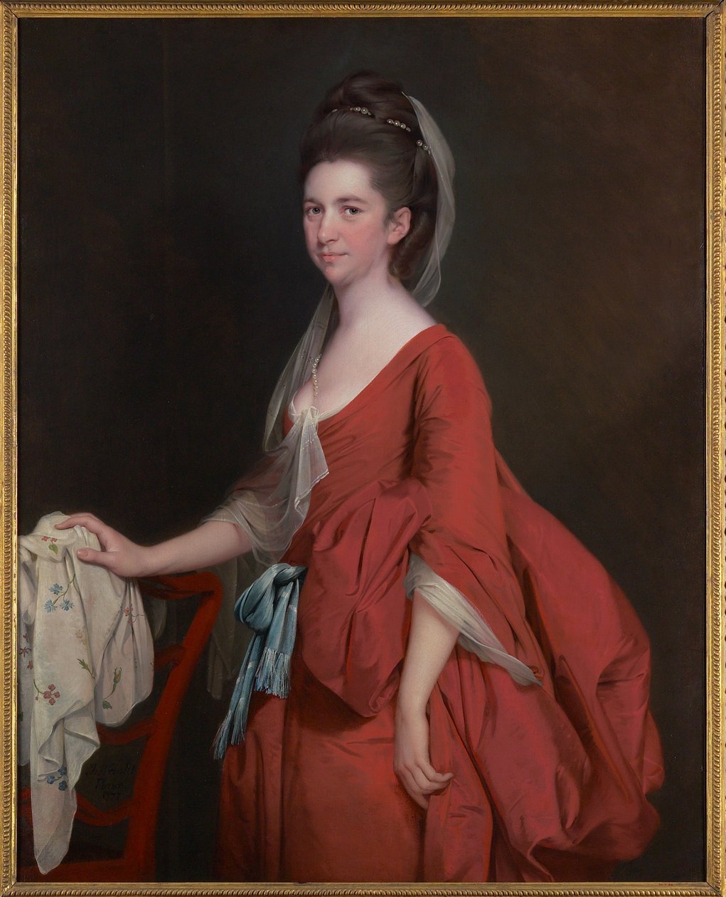 Portret van Dorothy Beridge, née Gladwin (d.1792) 1777 door Joseph Wright of Derby