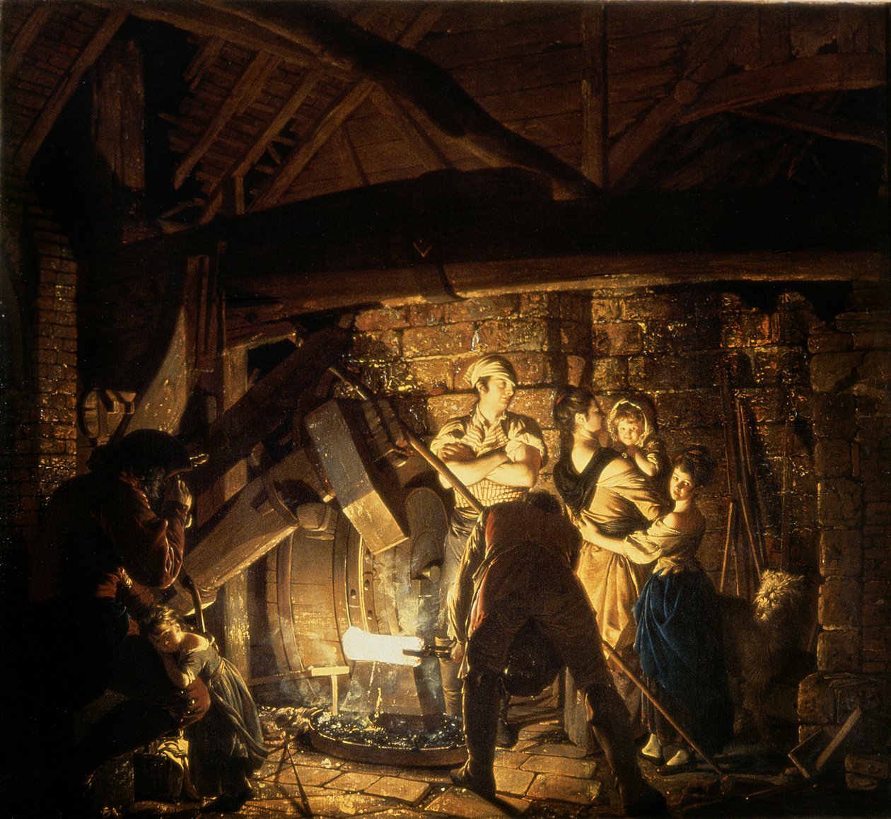 De IJzersmederij, 1772 door Joseph Wright of Derby