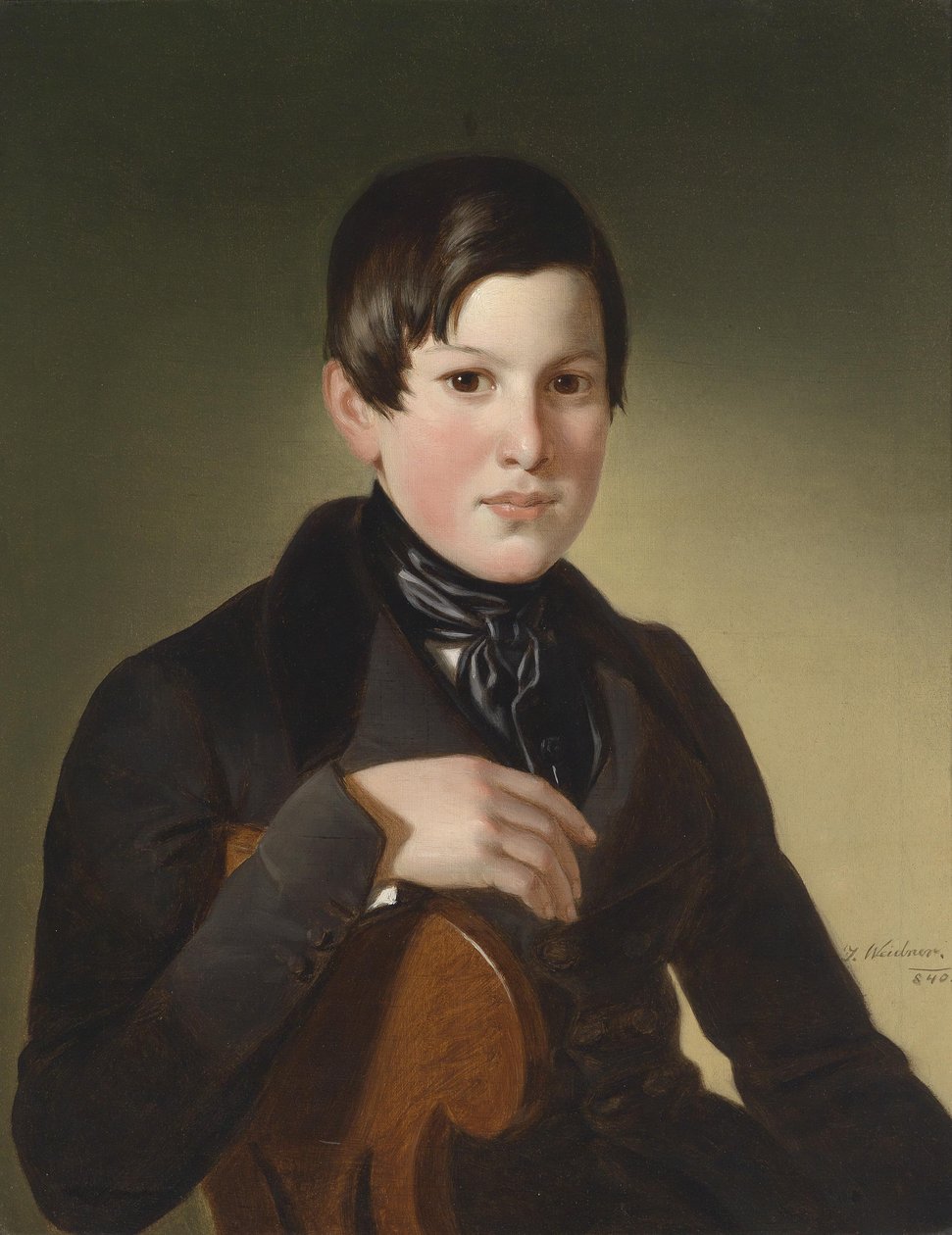 Portret van een jongen door Joseph Weidner