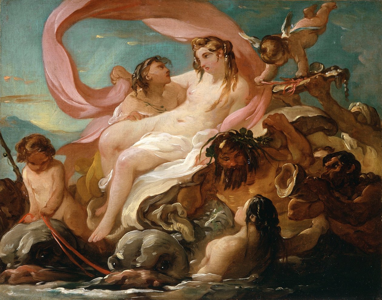 Venus komt uit de zee, ca. 1754-5 door Joseph Marie, the Elder Vien