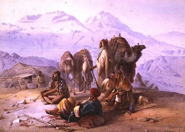 Een Arabisch kampement door Joseph Austin Benwell