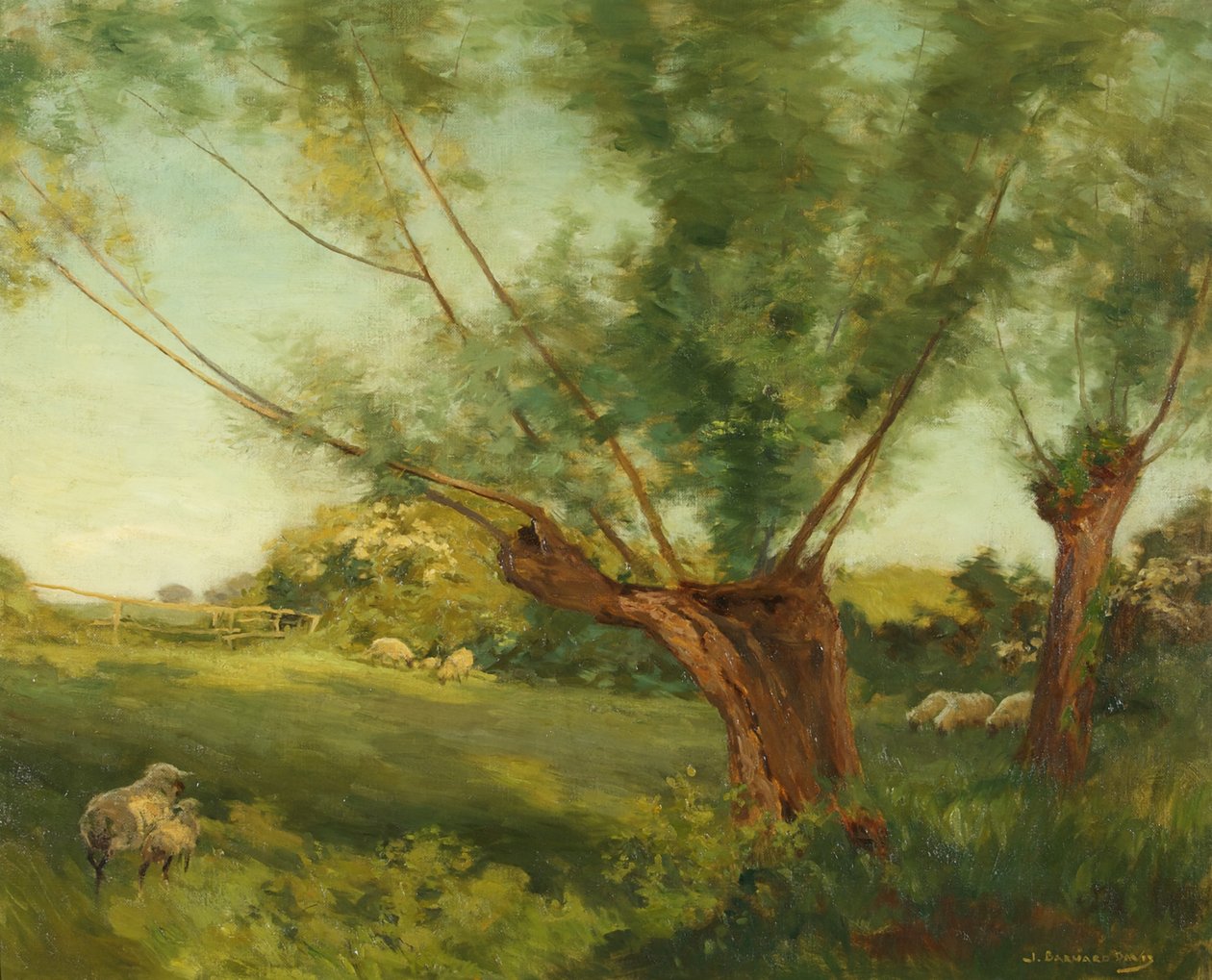 Bibury, Cotswold Hills door Joseph Barnard Davis