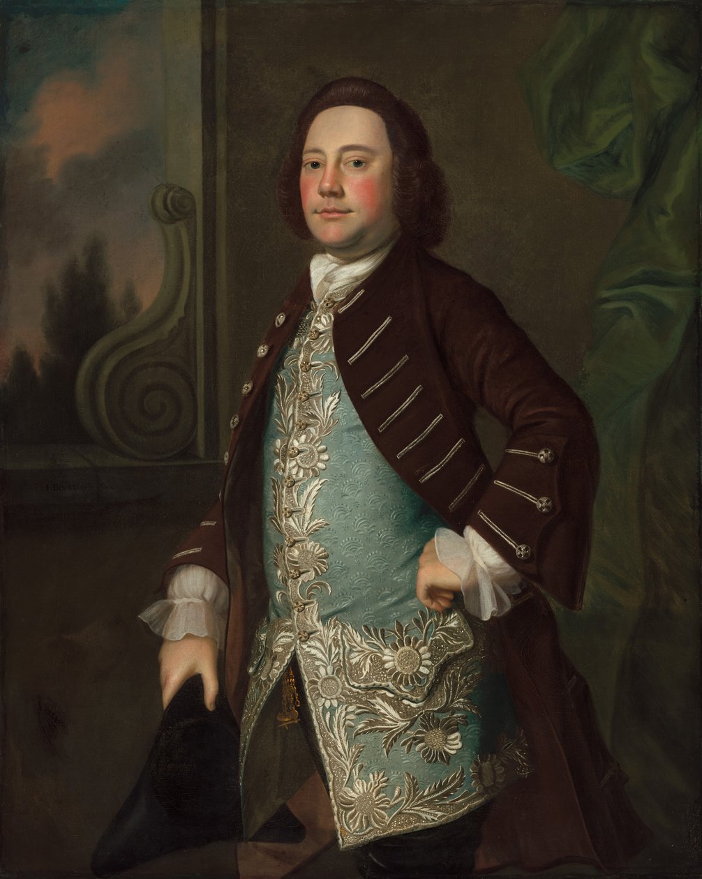 Portret van een heer, ca. 1760 door Joseph Blackburn