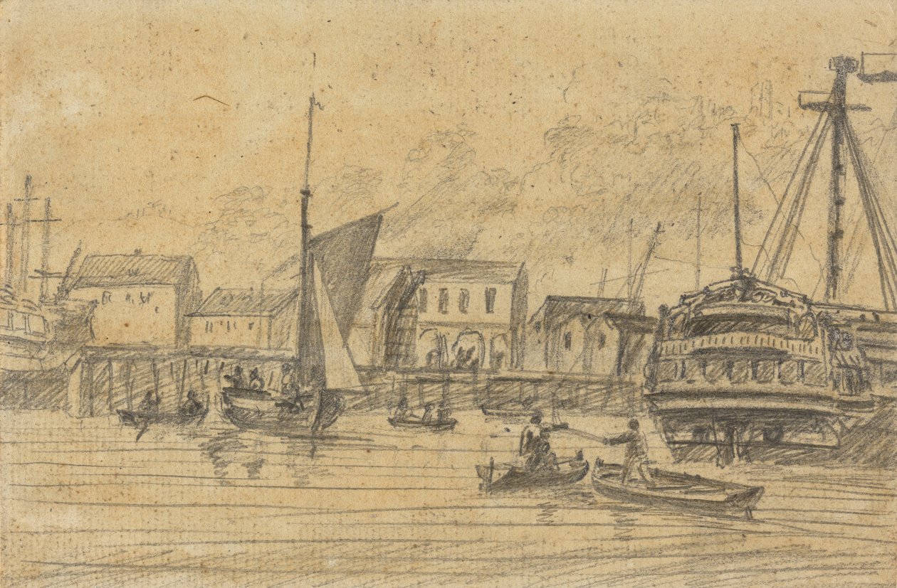 Havenscène door Joseph Cartwright