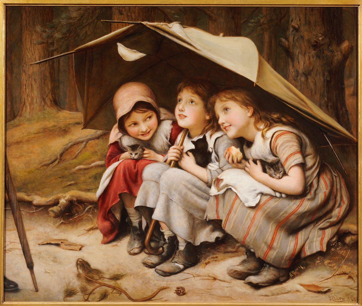 Drie Kleine Kittens, 1883 door Joseph Clark