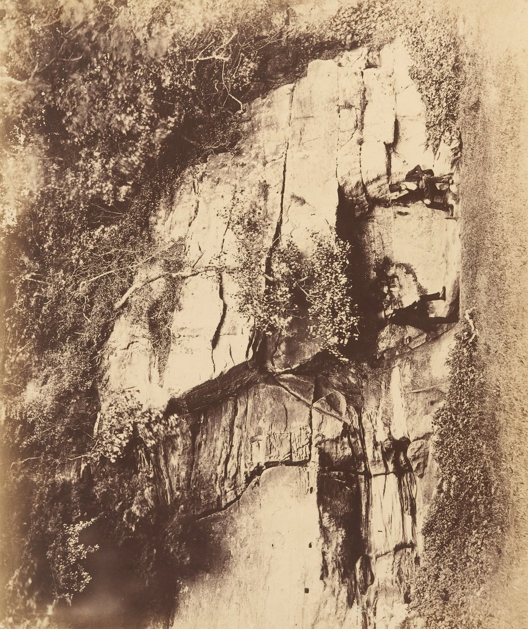 Fountains Abbey. De Echo Rots, 1850s door Joseph Cundall