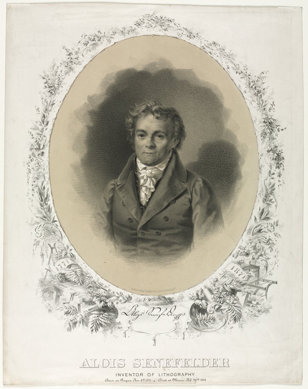 Alois Senefelder door Joseph F. Knapp