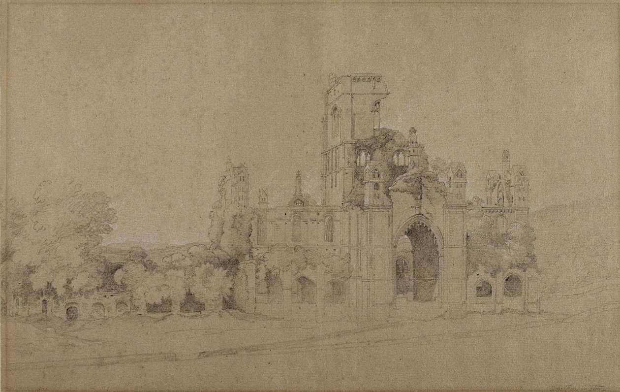 Kirkstall Abbey door Joseph Farington