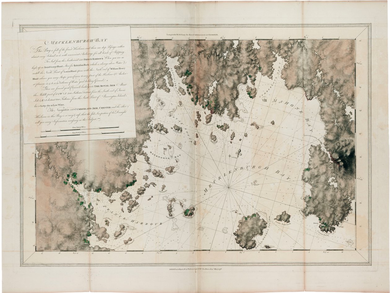 Mecklenburg Baai door Joseph Frederick Wallet DesBarres