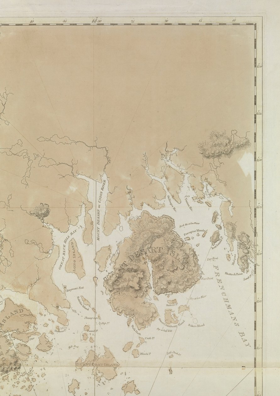 Penobscot Bay (detail) door Joseph Frederick Wallet DesBarres
