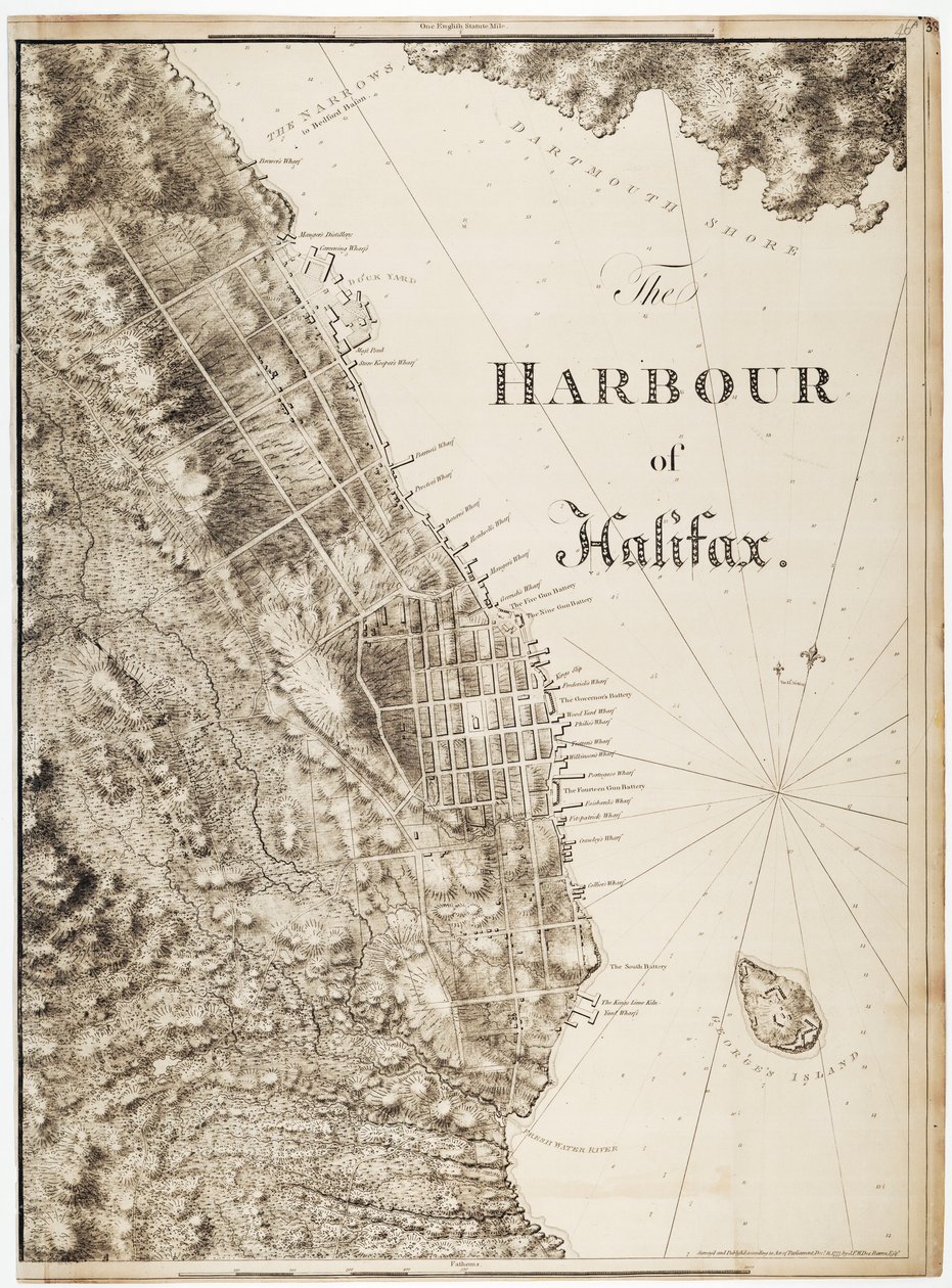 De haven van Halifax door Joseph Frederick Wallet DesBarres