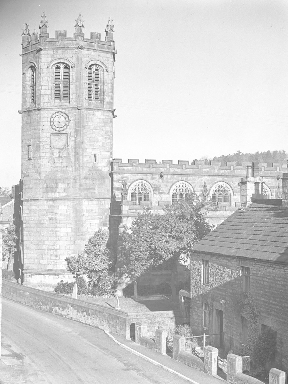 kerk; architectuur; religieus; kerkelijk; in Hornby door Joseph Hardman