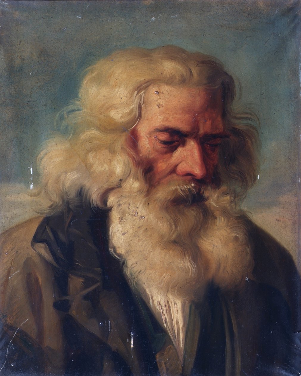 Baardige grijsaard door Joseph Hasslwander