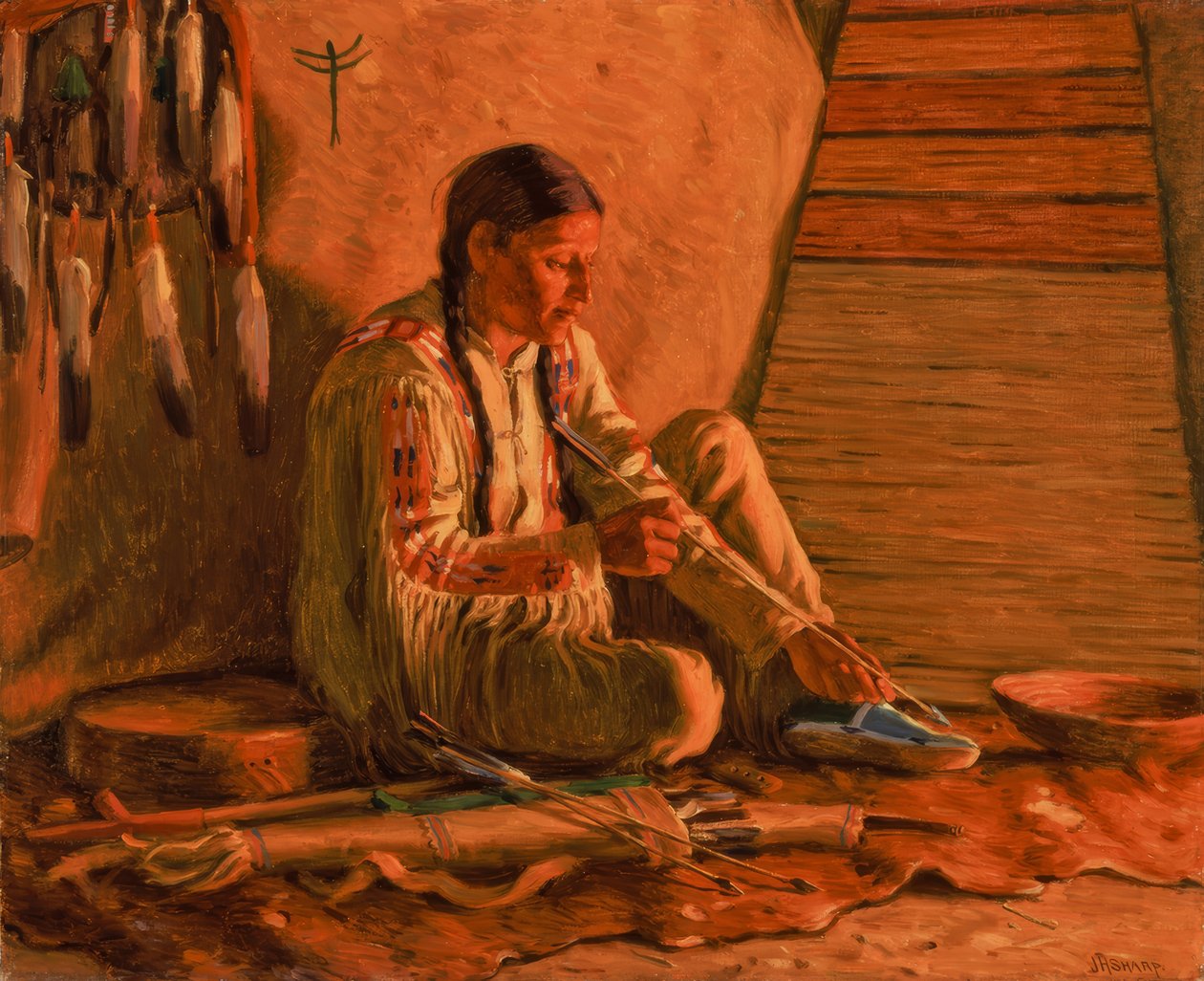Pijl Maker door Joseph Henry Sharp