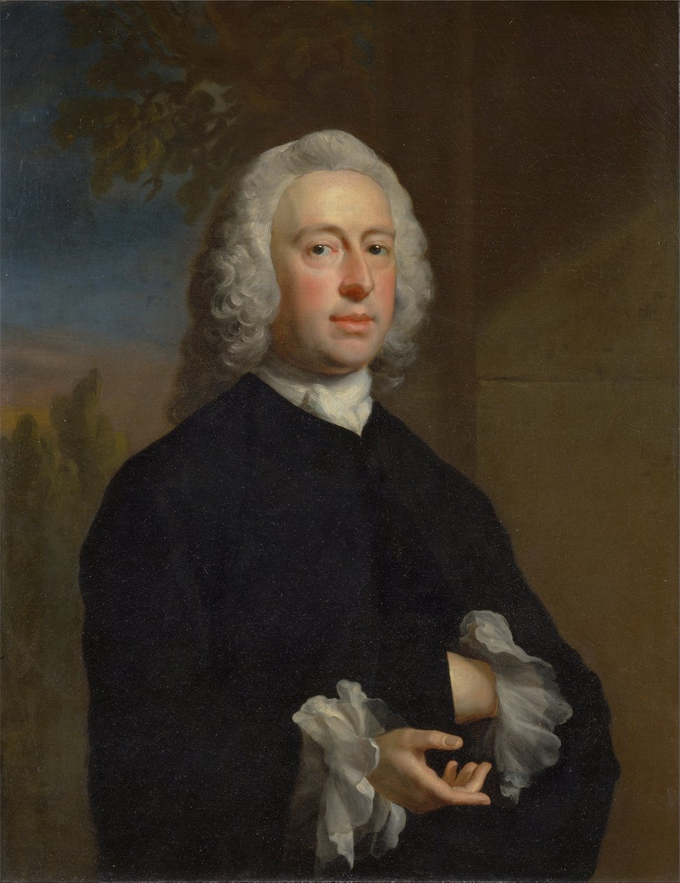 Een onbekende man in het zwart door Joseph Highmore