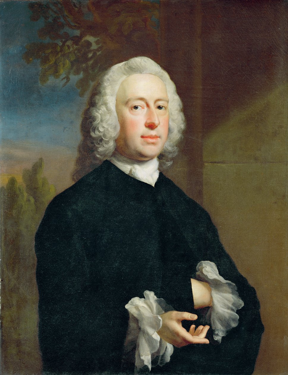 Een Onbekende Man in Zwart, 1735 door Joseph Highmore