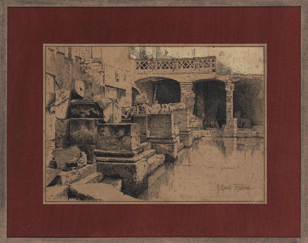Romeins bad in Bath door Joseph Holland Tringham
