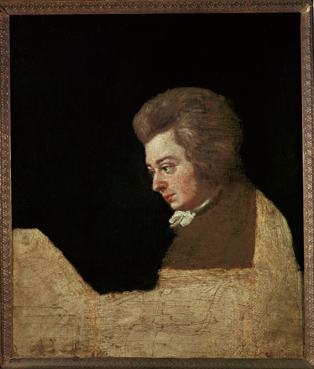 Wolfgang Amadeus Mozart ... (olieverf op doek) door Joseph Lange