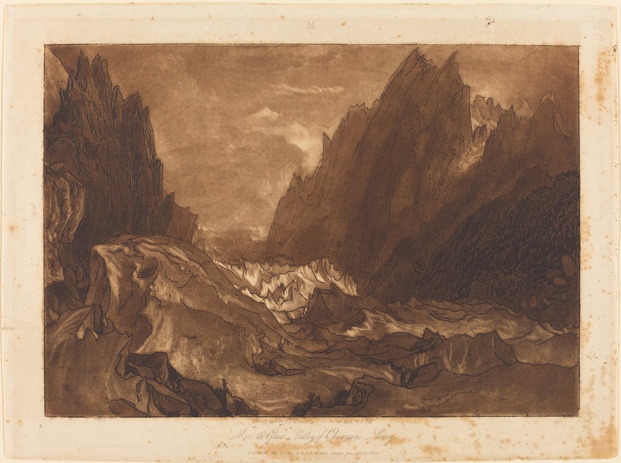 Mer de Glace door Joseph Mallord William Turner