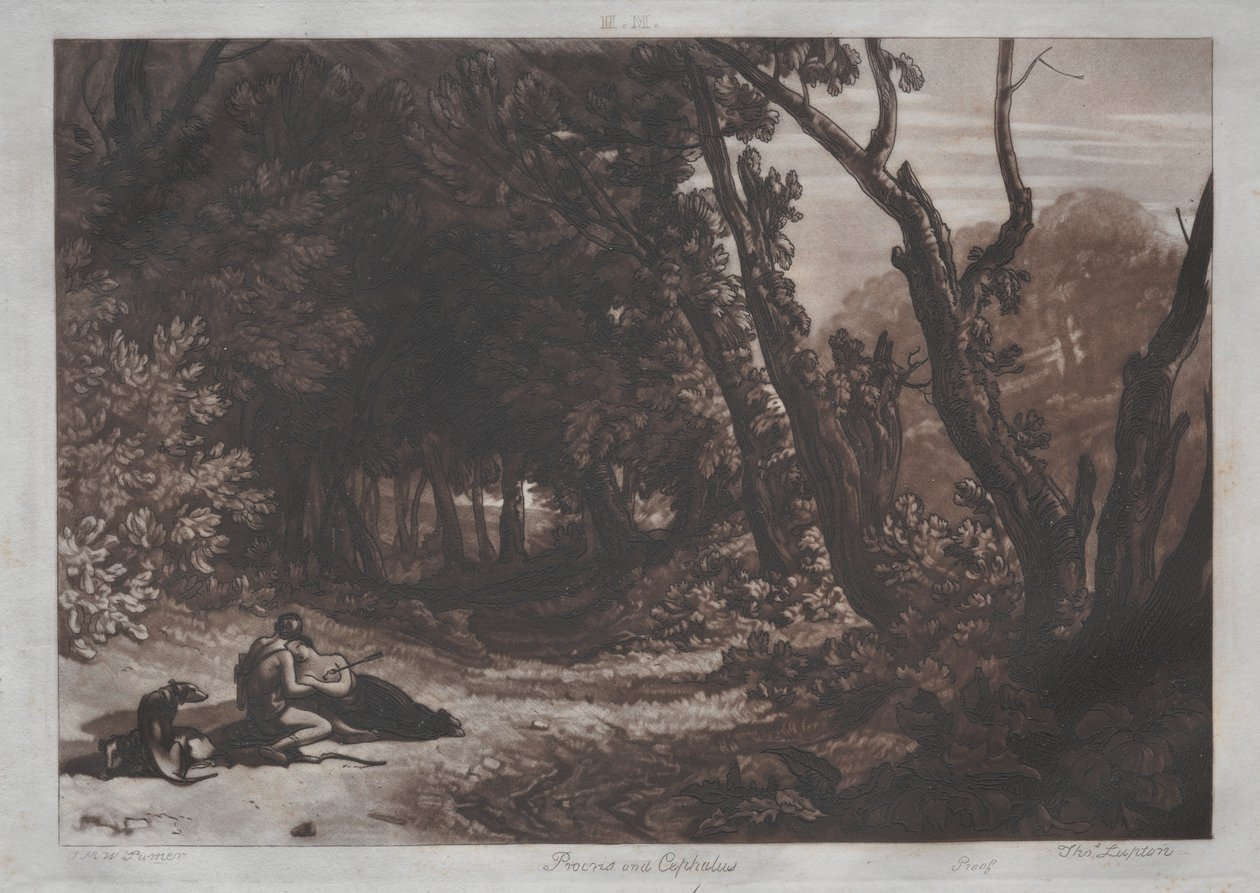 Procris en Cephalus door Joseph Mallord William Turner