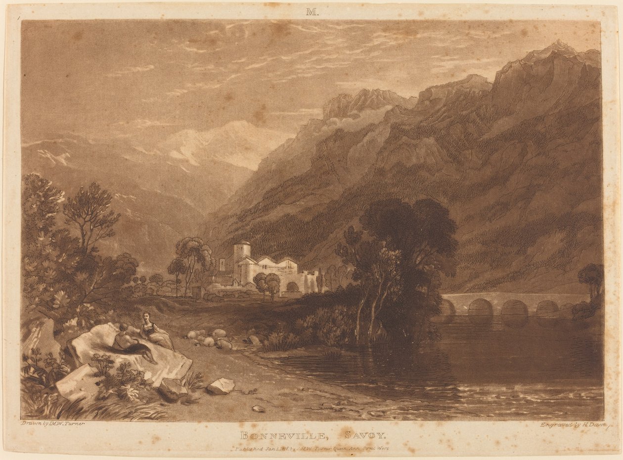 Bonneville door Joseph Mallord William Turner and Henry Edward Dawe