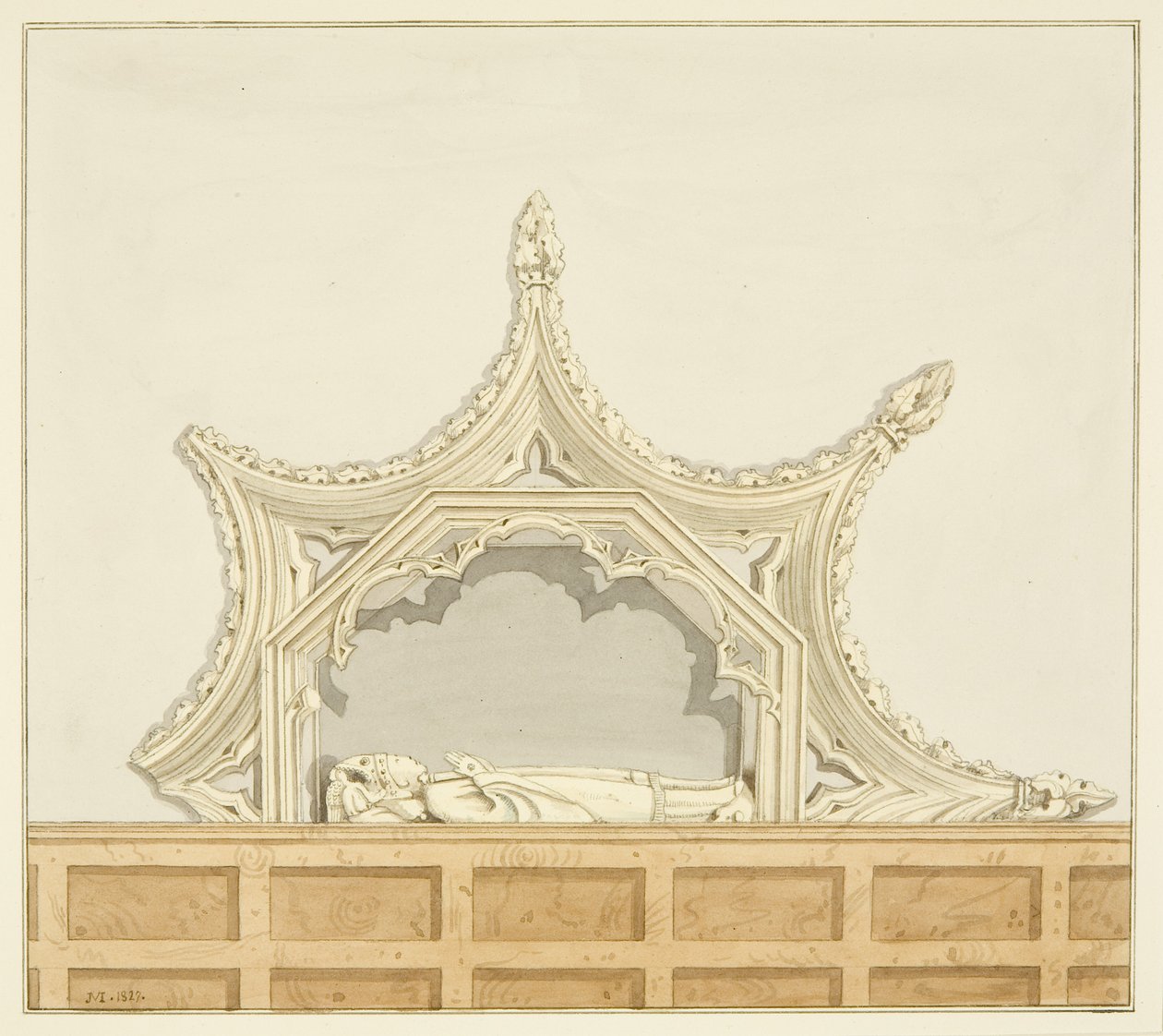 Graf van abt Guilliam door Joseph Manning