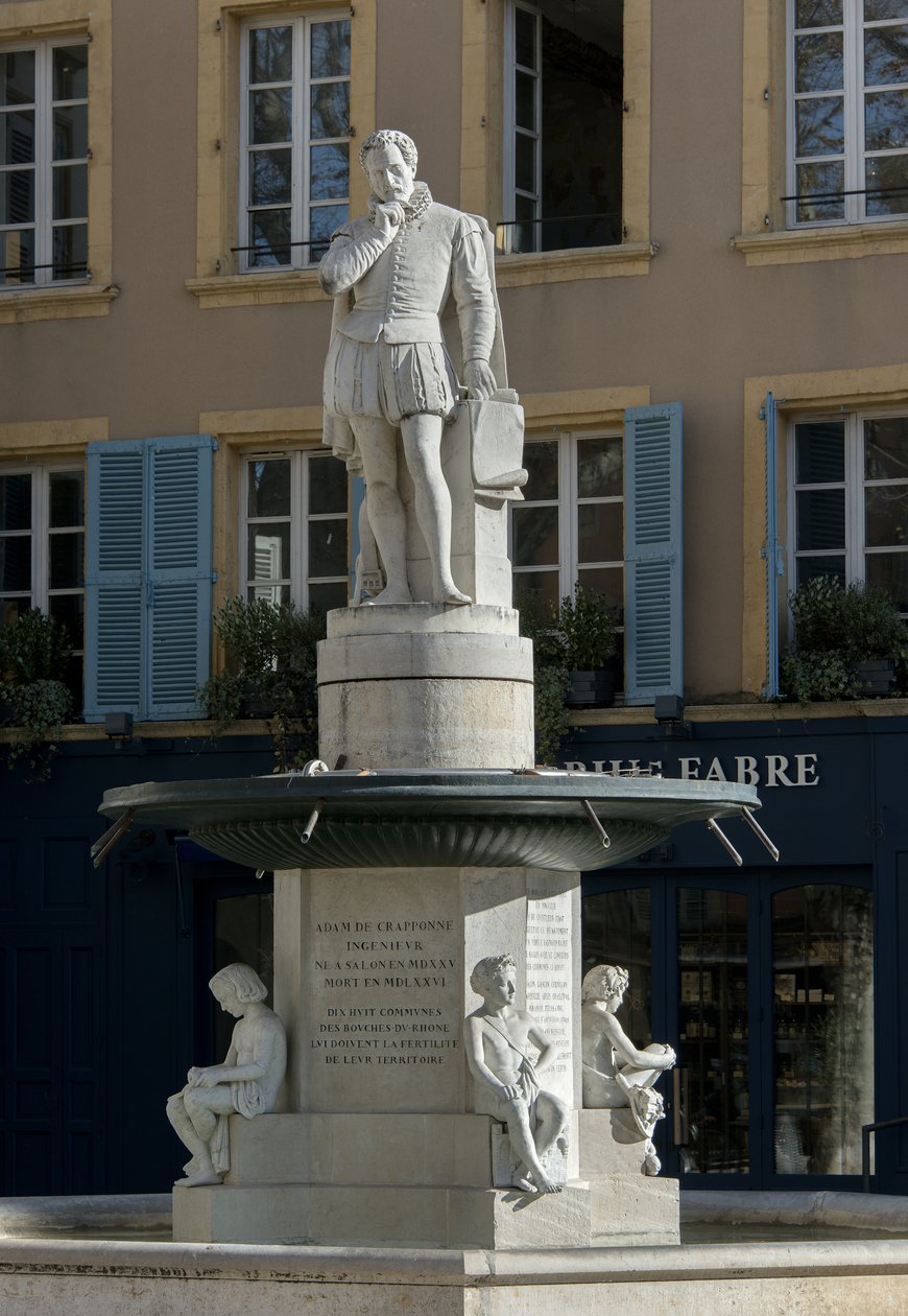 Adam van Craponne (beeldhouwwerk 19e eeuw) door Joseph Marius Ramus
