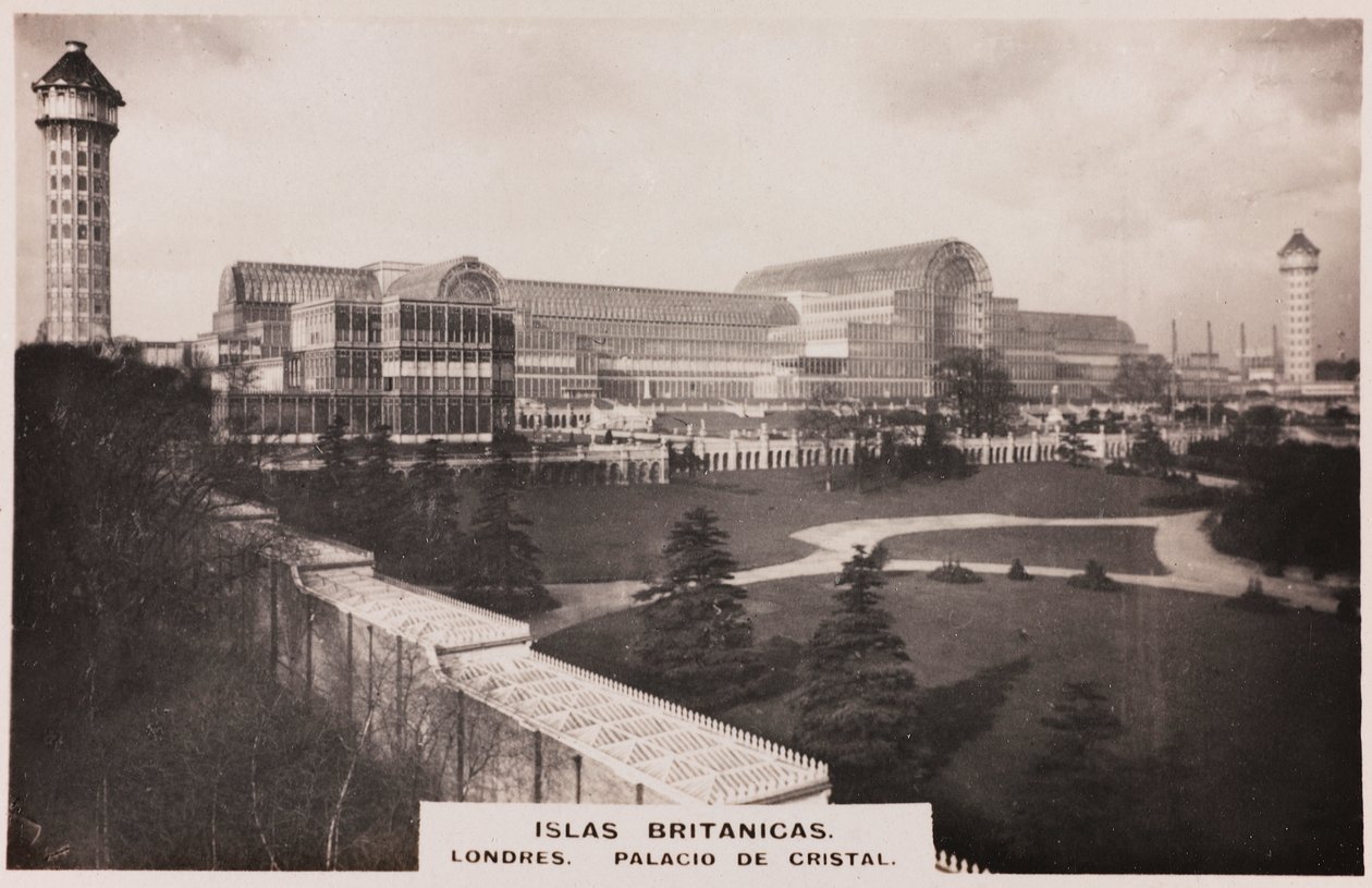 Uitzicht op het Crystal Palace in Londen door Joseph Paxton