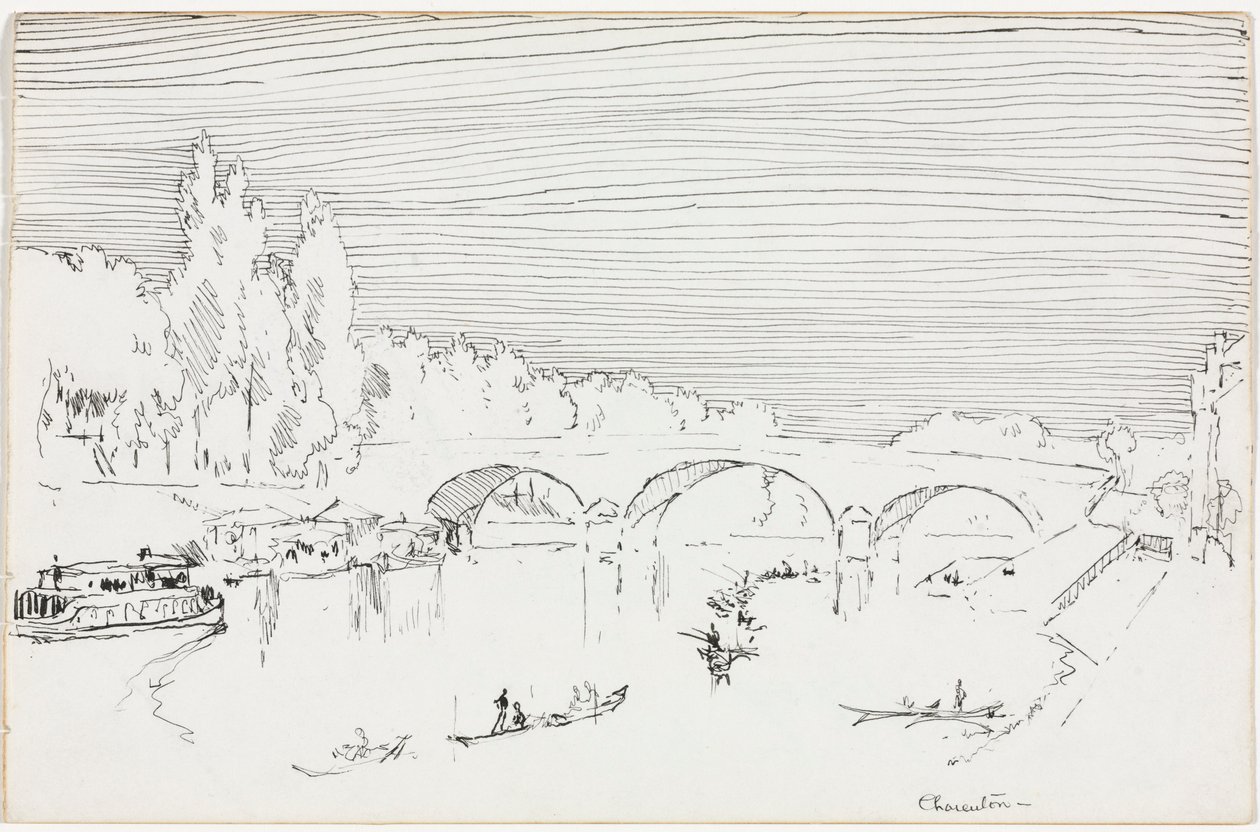 Charenton-le-Pont door Joseph Pennell