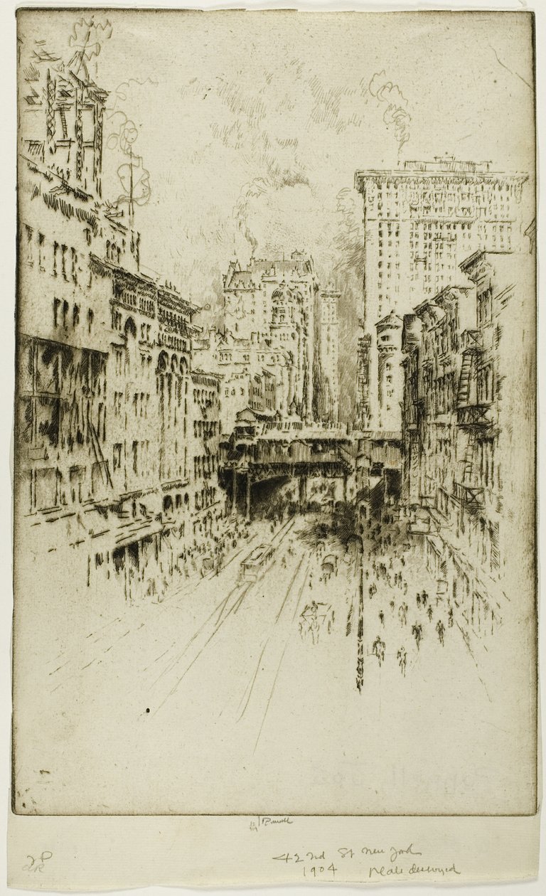 Tweeënveertigste Straat door Joseph Pennell