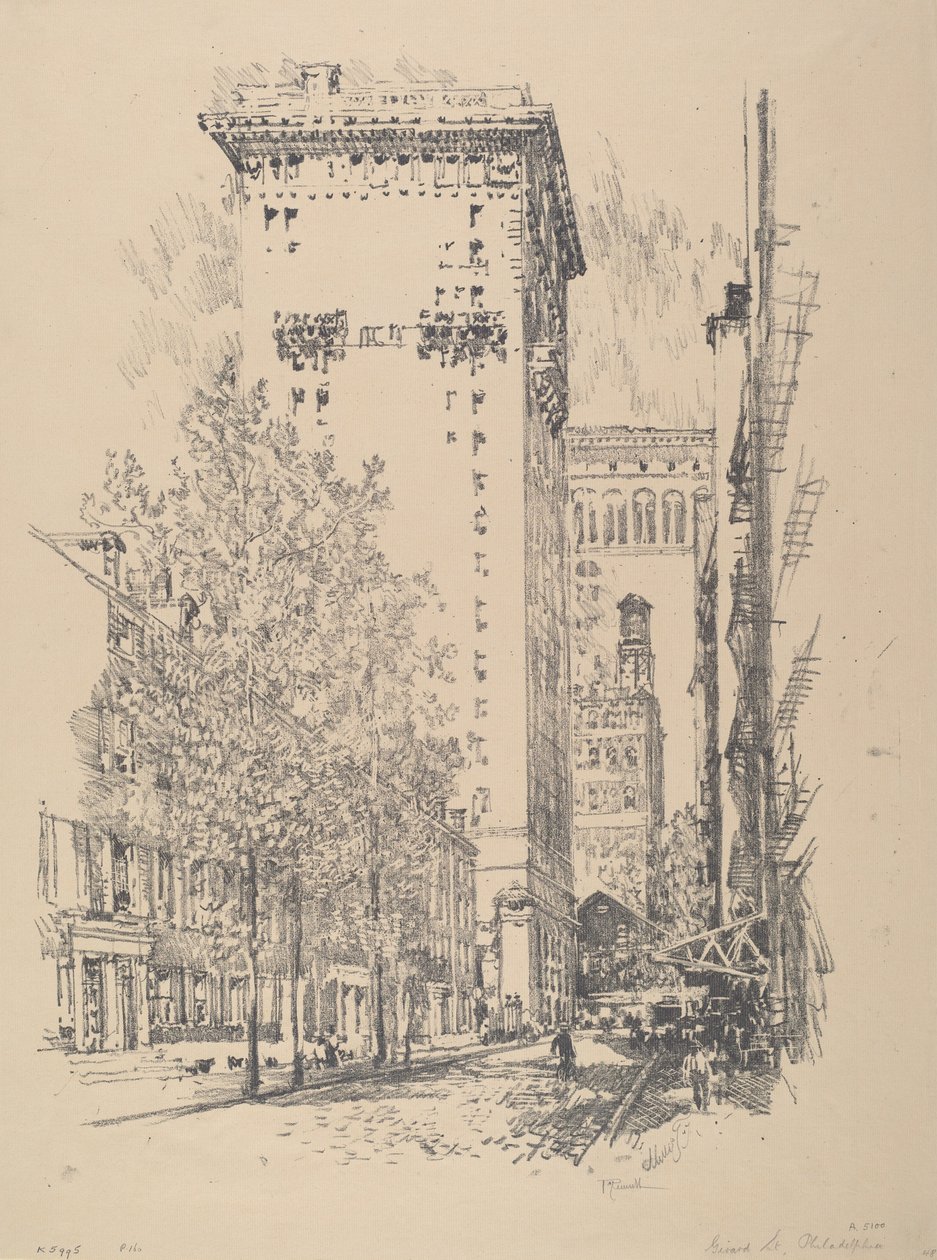 Girardstraat door Joseph Pennell