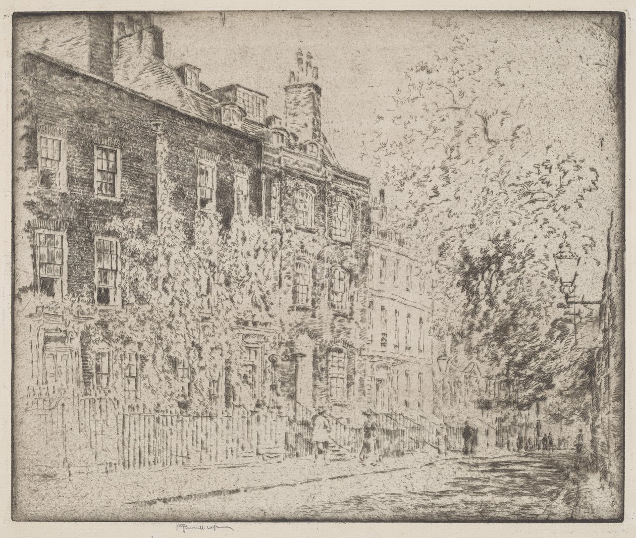 Great College Street, Westminster door Joseph Pennell