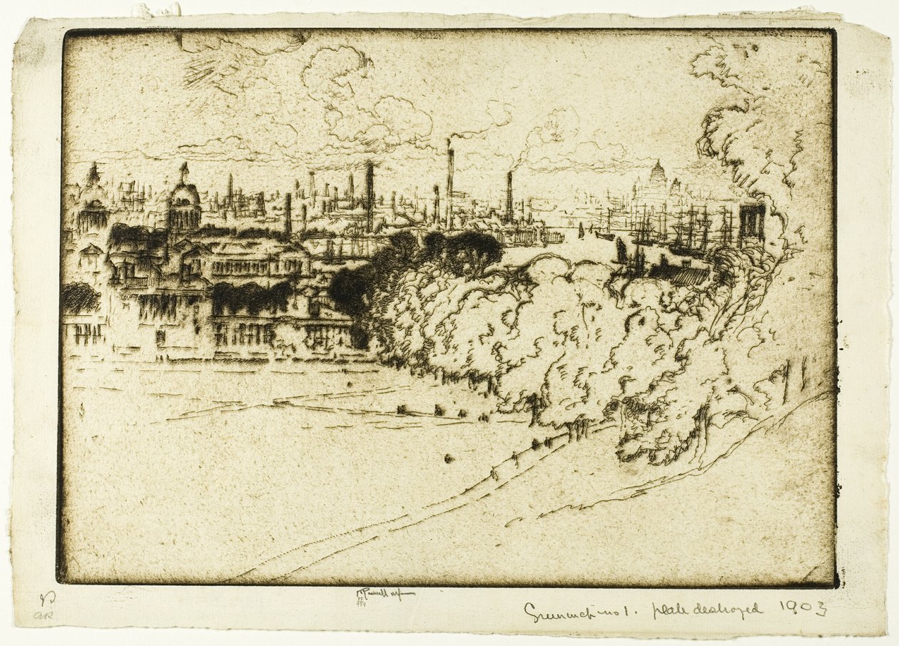 Greenwich Park, No. 1 door Joseph Pennell