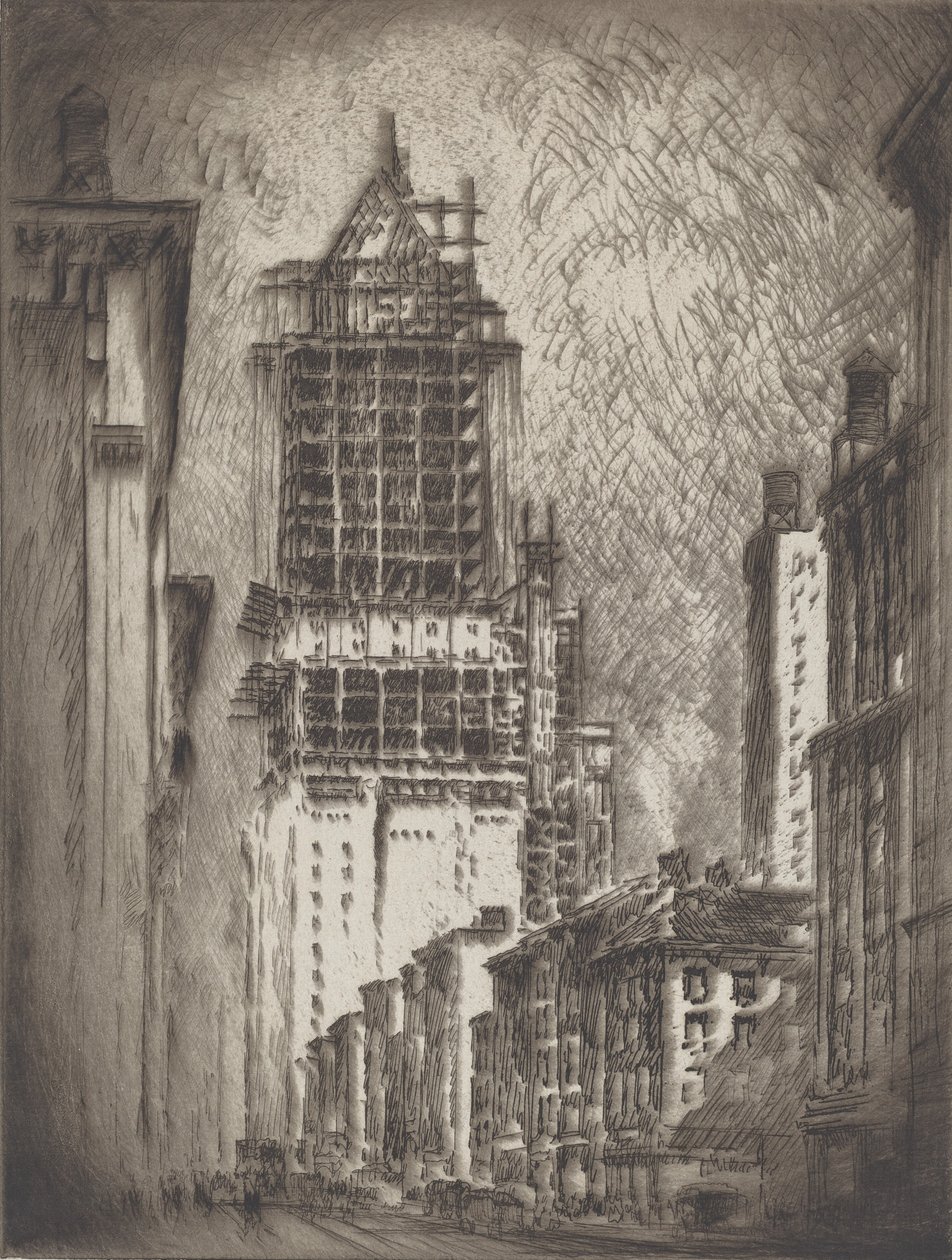 Logies voor Heren, 1923 door Joseph Pennell